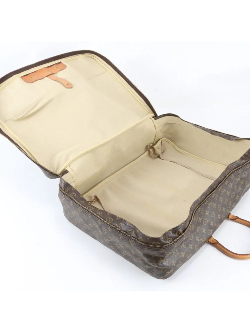 Louis Vuitton Monogram Sirius 60 Leather Boston Bag Tote